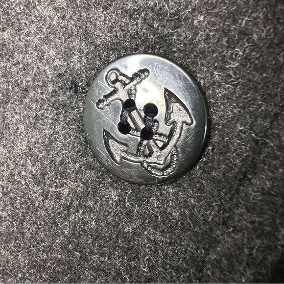 Vintage Ms. J Women's 100% Wool Pea Coat Jacket Gray Lined Thick Sz M USA Made - Picture 9 of 14